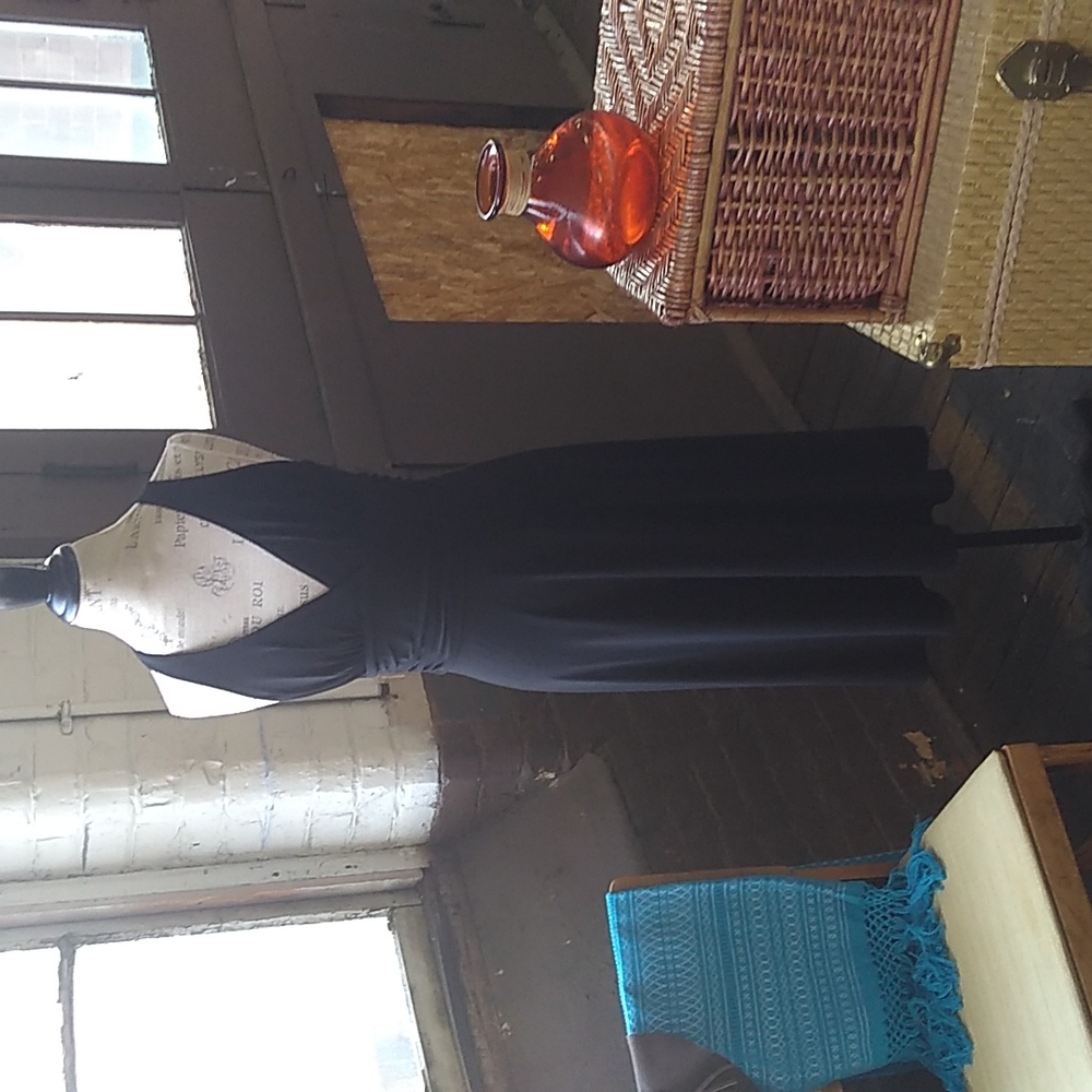 Laundry by Shelli Segal black dress with criss-cross back (size 10)